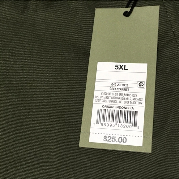 NEW! Houston White Adult Twill Jogger Pants - Green & Goodfellow Pants - Picture 8 of 10